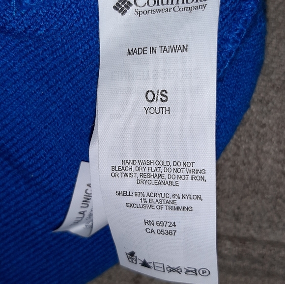 COLUMBIA INFANT HAT.SHELL.93%ACRILIC. 6%NYLON. 1% ELASTANE.SZ O/S. - Picture 6 of 6
